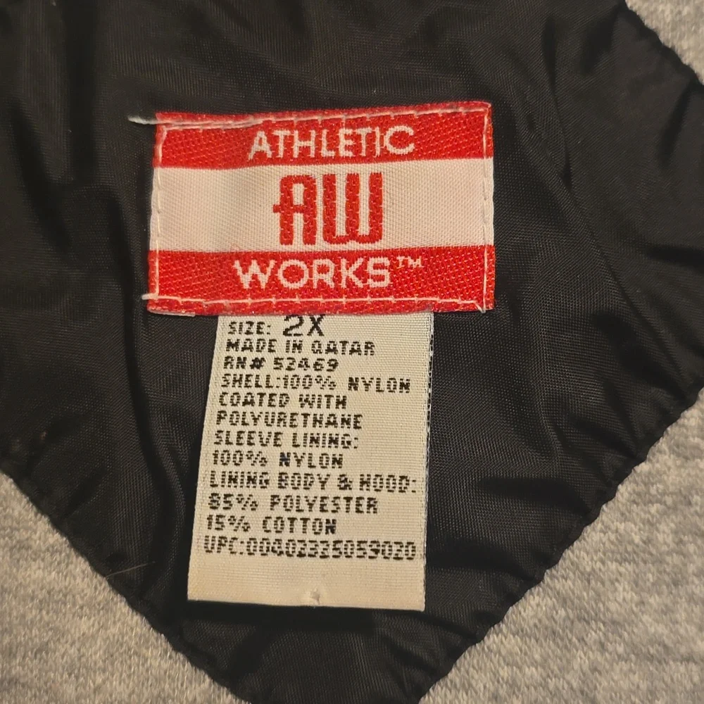 Athletic Works Blue and Tan Windbreaker Jacket Casual Zip-Up